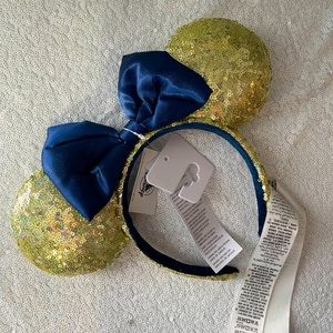 Disney Parks 50th Anniversary Gold Sequins Mickey Ears